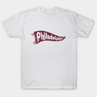 Philadelphia Retro Pennant - White T-Shirt